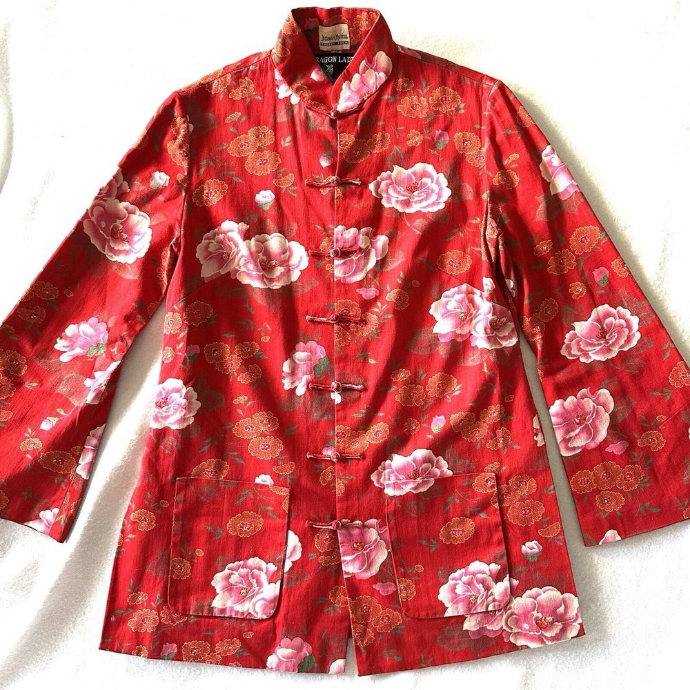 Dragon‎ Lady For Neiman Marcus Trophy Room Vintage Mid Mod Mandarían Asian Peony